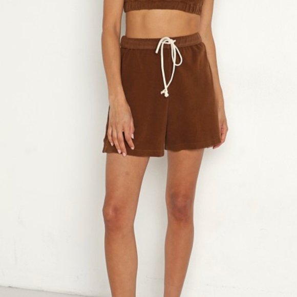 DONNI. Other - NWT Donni Brown Terry Cloth Sleep Shorts